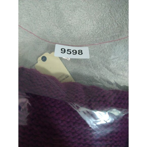 St Johns Bay Sweater Womens Large Purple Cable Knit Pull Over Crew Neck - Picture 8 of 8